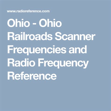 warren county ohio scanner frequency